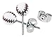 KIWI DAISY Tiny Baseball Stud Stainless Steel Post Earrings (6mm Ball Size)