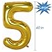 Tellpet Gold Number 15 Balloon, 40 Inch