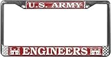 U.S. Army Engineers License Plate Frame (Chrome Metal)