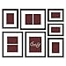 Craig Frames 1WB3BK Picture Frame 7-Piece Wall Set, Black Frames, White Display Mats, Picture Hanging Tool