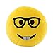 Nerd Boy Pillow 12.5 Inch Large Yellow Smiley Emoticon