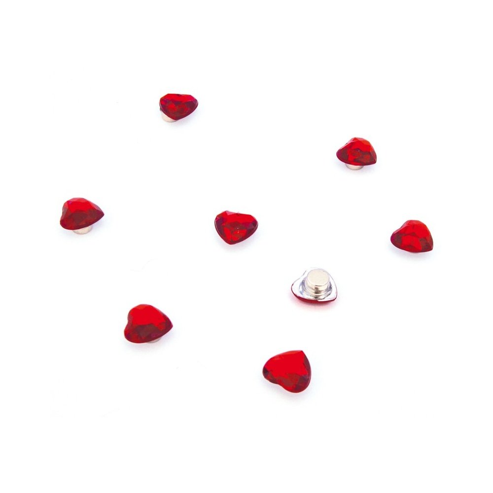 FIRST4MAGNETS Assorted Popular Shape Office Magnets-Mini Heart (1 Set of 8)
