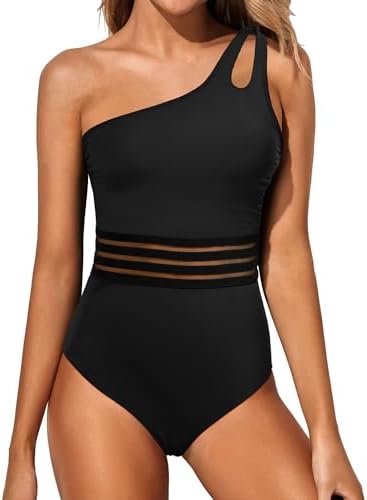 Tempt Me Women One Piece Swimsuits Tummy Control One Shoulder