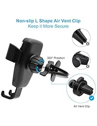 DINGQU Cargador inalámbrico para auto, Auto Clamp Qi Car Mount, 10W   7.5W de carga rápida y cargador estándar de 5W, soporte para teléfono con ventilación de tablero de instrumentos Compatible con iPhone Xs X 8 Plus, Samsung S10 S9 Note (Negro)