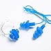 Odowalker Swimming Earplugs with String Waterproof Silica Gel Silicone Anti-lost Swim Ear Plugs and Nose Clips Clamp Cover,Pack of 4 Colors with 4 Cases