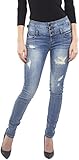 Eunina Jeans Women's High Waisted Stretch Skinny Denim Jeans Distress Light Wash