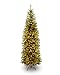 National Tree Company Artificial Pre-Lit Slim Christmas Tree, Green, Kingswood Fir, White Lights, Includes Stand, 7.5 Feet