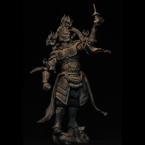 Kaiyodo Takeya Revoltech Action Figure: #001 Tamonten Wooden Version
