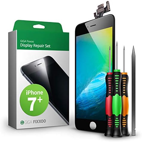 compatible with iPhone 7 Plus Screen Replacement Complete Kit Black LCD; with TouchScreen, Retina Display Glass, Camera & Proximity Sensor - Easy Repair Guided Installation DIY