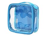 Clear TSA Approved 3-1-1 Travel Toiletry Bag/Transparent See Through Organizer (Turquoise)