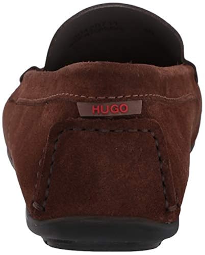 Hugo Men's Dandy Moccasin Driver Driving Style Loafer, Chocolate