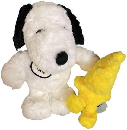 Amazon スヌーピーミュージアム限定 スヌーピー ウッドストック S ふわふわ ぬいぐるみ 2点セット ぬいぐるみ ホビー