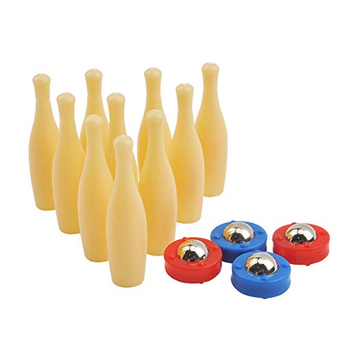 KETIEE Desktop Bowling Game Table Shuffleboard Rollers Bowling Pins Set Mini Bowling Creative Game Toy for Kids Men