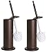 Home Intuition Toilet Brush & Holder Set, Bathroom Bowl Scrubber with Holder (2 Pack, Bronze)