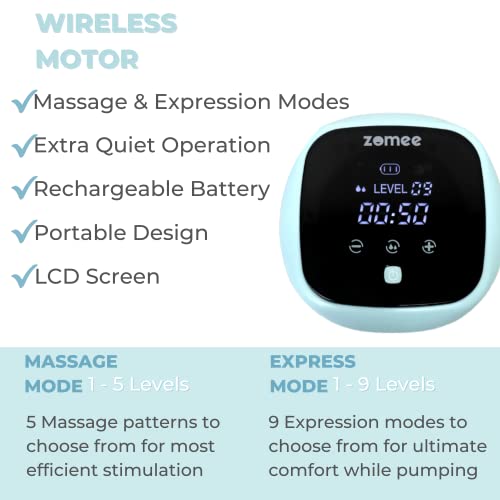 Zomee Z1 Double Electric Breast Pump Milk Flow Stimulating Massage