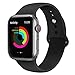 AdMaster Silicone Compatible for Apple Watch Band and Replacement Sport iwatch Accessories Bands Series 4 3 2 1 Black 38mm/40mm S/M