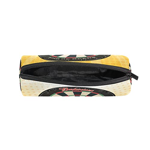LORVIES Dartboard Pencil Case Cylinder Shape Pen Stationery Pouch Bag Cosmetic Makeup Bag - Thumbnail 3