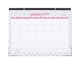 Blue Sky(TM) Monthly Fashion Desk Pad Calendar, 22in. x 17in., Dabney Lee Ollie, 50% Recycled, January to December 2017