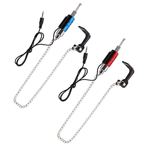 Fishing Bite Alarm Indicator, Fishing Swinger LED Alarm Chain Hanger Swinger Indicator Bite Fishing Tackle Tools Carp Fishing Tackle Tools (Red)