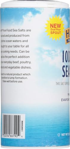 HAIN PURE FOODS IODIZED SEA SALT, 21 OZ