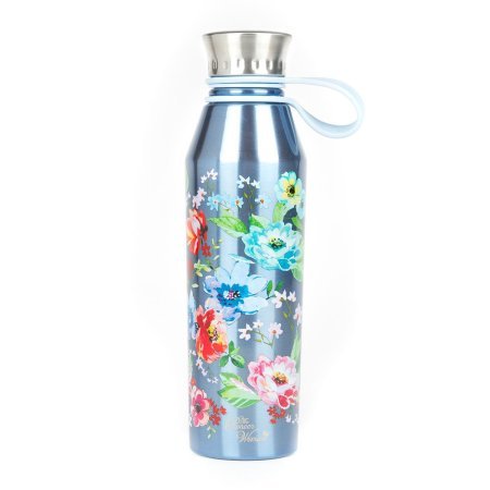 The Pioneer Woman® 18oz Double Wall Vacuum Insulated Blue Stainless Steel Water Bottle The Pioneer Woman® 18oz Double Wall Vacuum Insulated Blue Stainless Steel Water Bottle