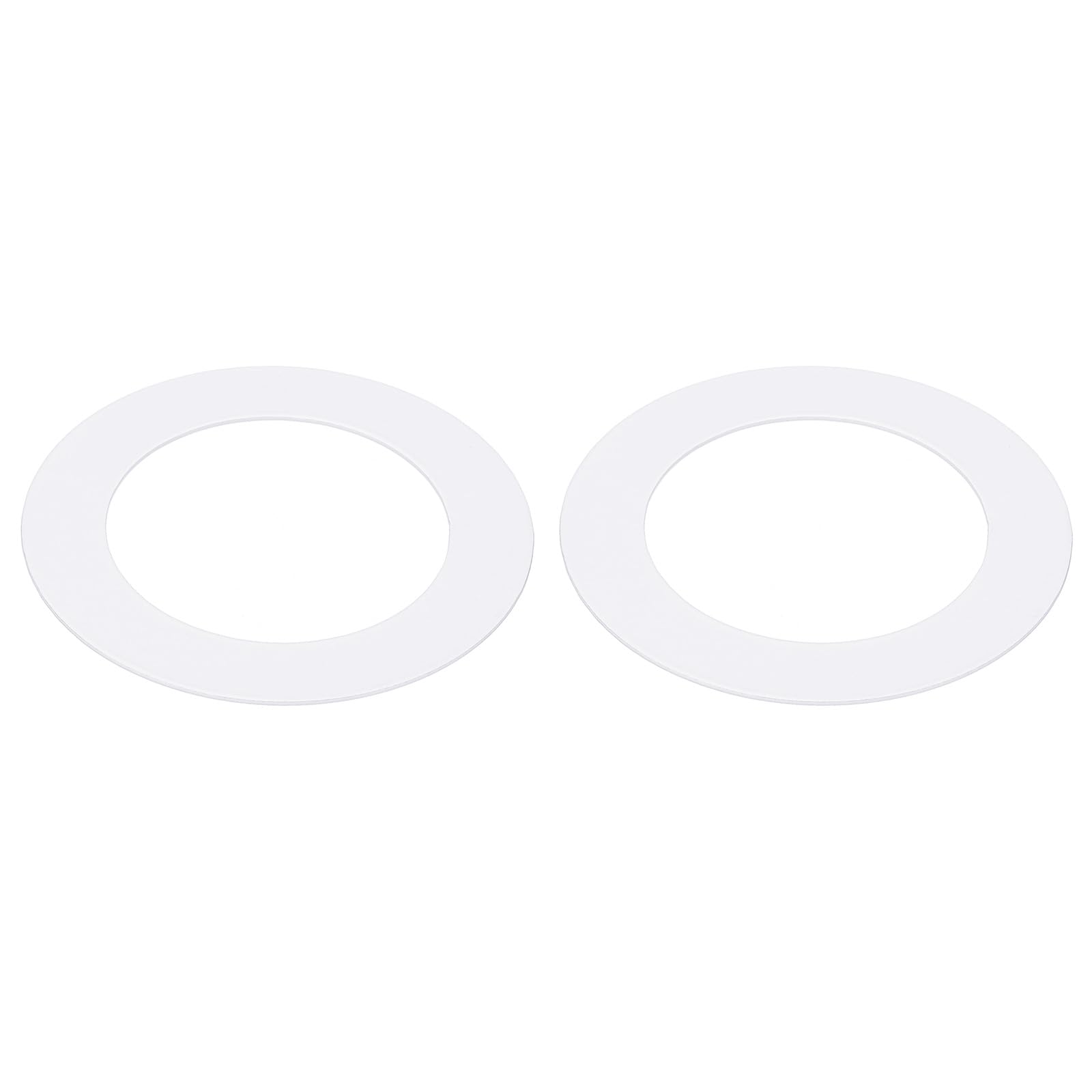 PATIKIL Metal Goof Trim Ring, 2 Pcs 2.99" OD 2.01" ID Circular Ceiling Light Trims Ring Recessed Light Cover Ring for Recessed Can Downlight, White