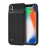 iPhone X Battery Case, DaBee 3200mAh Portable Slim Charger Case for 5.8inch iPhone X/10 Protective Rechargeable Extended Battery Juice Pack Charging Case (Black) Compatible with Lightning Headphones