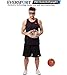EverSport Protective Sports Goggles Safety Basketball Glasses for Adults with Adjustable Strap for Basketball Football Volleyball Hockey Rugby1601 (Black)