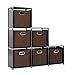Waterproof 6-Cube Closet Organizer Shelves Storage Cubes Organizer Cabinet Bookcase - For Living Room Bedroom Office - Black