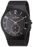 Skagen Men's Quartz Titanium Plated Sport Watch, Color:Black (Model: 805XLTBB