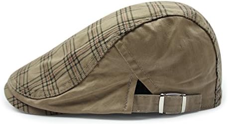 sunscreen Sunhat/Plaid breathable Cap/Fashion Adjustable Hat/Beret-E adjustable