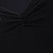 CHARMMA Women's Basic Sheer Lace V-Neck Long Bell Sleeve Elastic Casual T-Shirt (X-Large, Black)