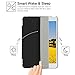 BESDATA Ultra Thin Magnetic Smart Cover (Wake/Sleep Function) & Clear Back Case for Apple iPad Mini 2 / Mini 3 (with Retina Display) + Screen Protector + Cleaning Cloth + Stylus, Black - PT3100