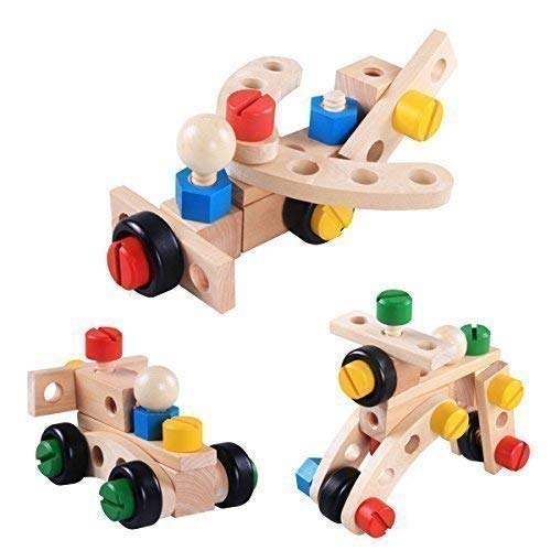 Construction Toys Building Set Wooden Stem toy 34 pieces. Large chunky
