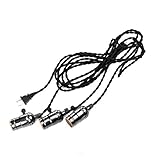 Pendant Light by SooFoo, Triple Lamp Socket Vintage-Style Cord On / Off Switch, Total 16.5 FT Twisted Black Textile Cord