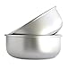 Basis Pet Made in The USA Stainless Steel Dog Bowl, Large (8 Cups), 2 Pack