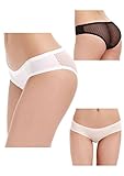 Yulee Women's Seamless Invisibles Hipster Lace Underwear Panties Briefs 3 Pack