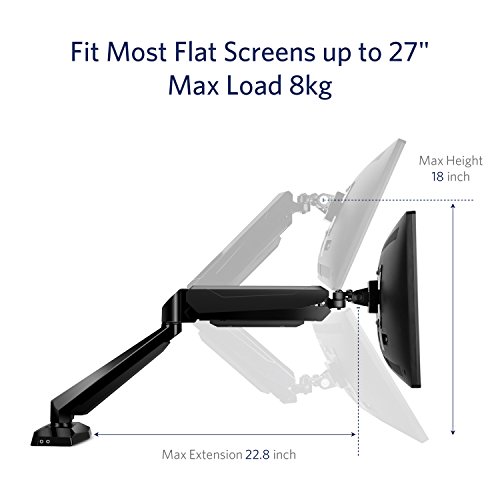 image for Computer Monitor Desk Mount, BESTEK Single Arm Adjustable LCD Monitor 