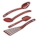 Rachael Ray Tools and Gadgets Nylon Cooking Utensils Set - 4 Piece, Cranberry Red