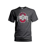 Elite Fan Shop NCAA Men's Ohio State Buckeyes T Shirt Charcoal Vintage Ohio State Buckeyes Charcoal Large