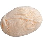 Knit Picks Brava Cream Worsted Weight Smooth Acrylic Yarn for Crochet | 100g of soft knitting yarn in Cream color, machine washable.