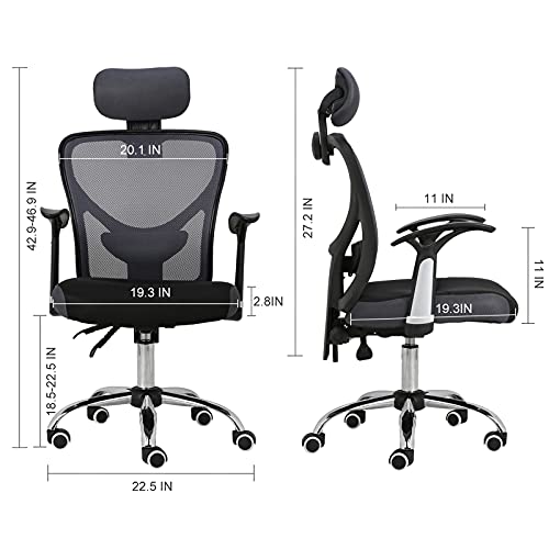 HOMEFUN Ergonomic Mesh Office Chair, Adjustable Computer Desk Chair