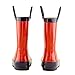 Lone Cone Rain Boots with Easy-On Handles for Toddlers and Kids, Firetruck Red, Little Kid 11