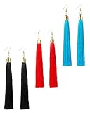 REVOLIA 3 Pairs Womens Long Tassel Dangle Earrings for Girls Fringe Drop Earrings Elegant