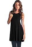 LeggingsQueen Women's Sleeveless Swing Dress Tunic Top