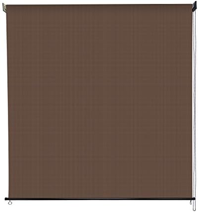 Sunlax 6' x 6' Exterior Sun Roller Shade UV Block Window Blinds in Color Cabo Sand