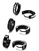 LOYALLOOK Assorted 3 Pairs Stainless Steel Small Hoop Earrings for Men Women Huggies Earrings Black Color