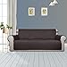 PureFit Reversible Sofa Couch Cover Water Resistant Couch Covers for 3 Cushion, Washable Furniture Cover with Non-Slip Foam and Adjustable Strap for Dogs, Pets (Sofa, Chocolate/Beige)