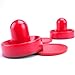 Ellen Tools Set of Two Red Air Hockey Pushers and Four Red Pucks -- Small Size for Kids ! Offered