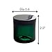 4 oz Green Plastic Jar with Black Foam Lined Air Tight Lid (6 Pack)